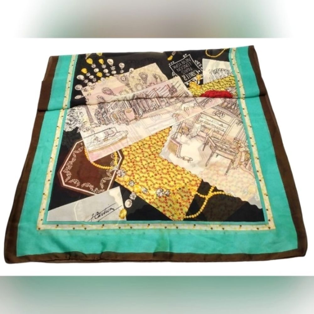 Silk Scarf Paris New York Large